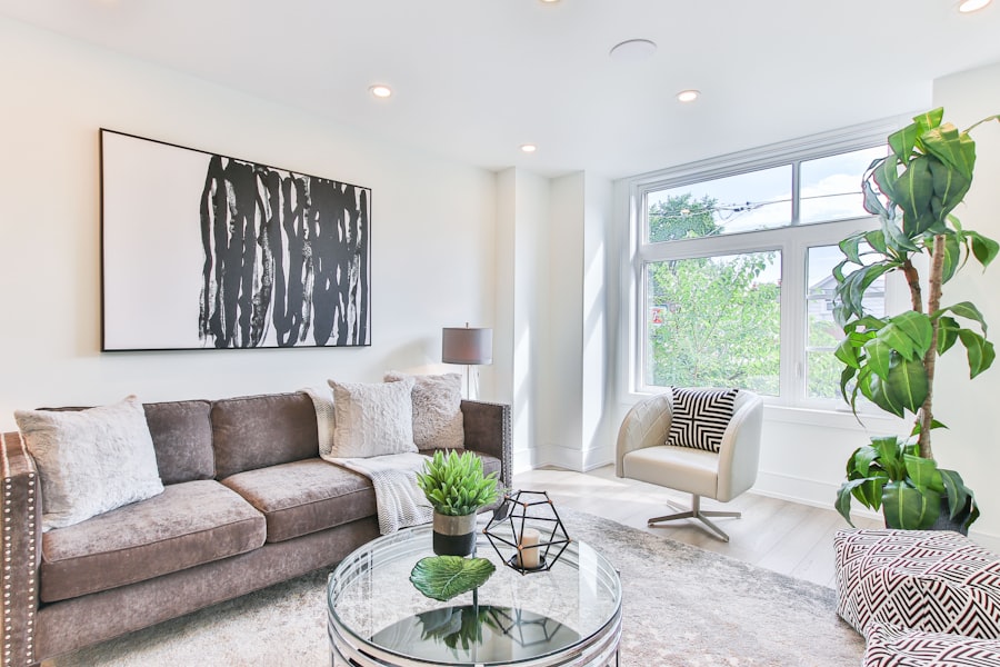 Staged living room